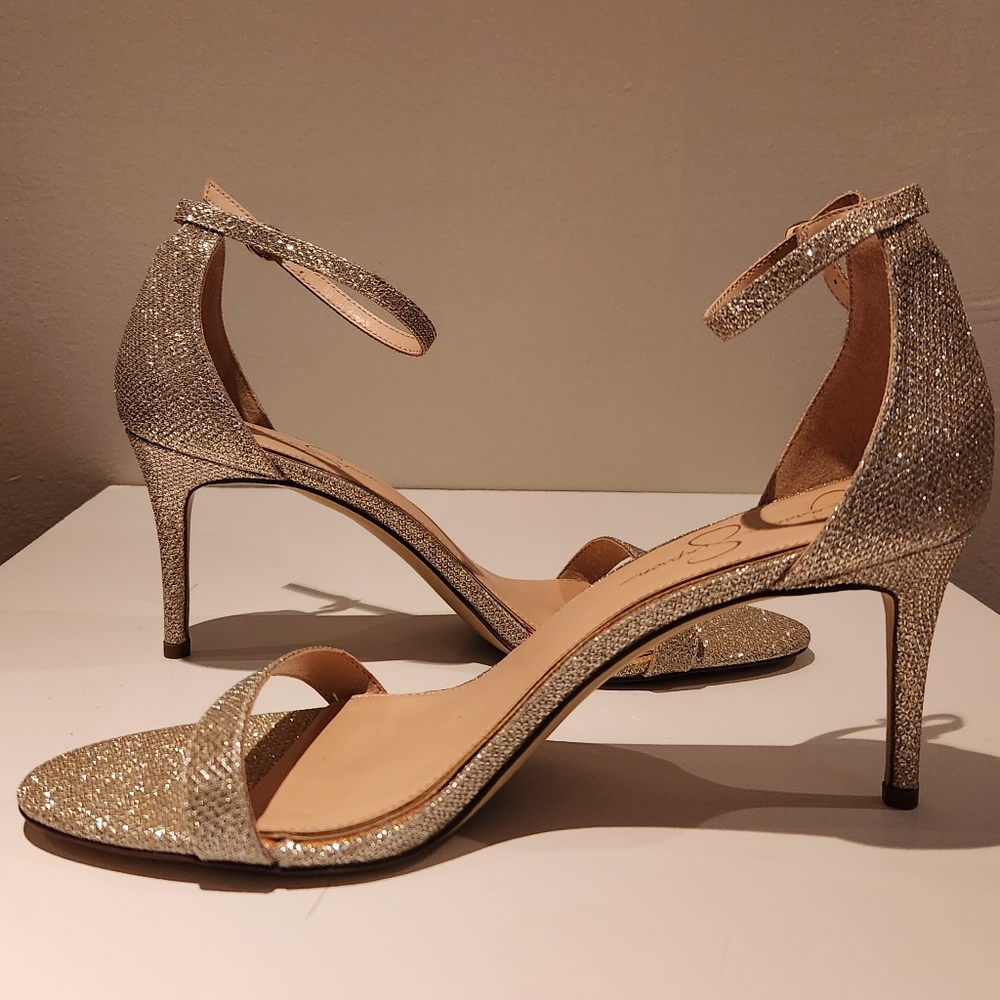 Gold Jessica Simpson Endeena High Heeled Shoes